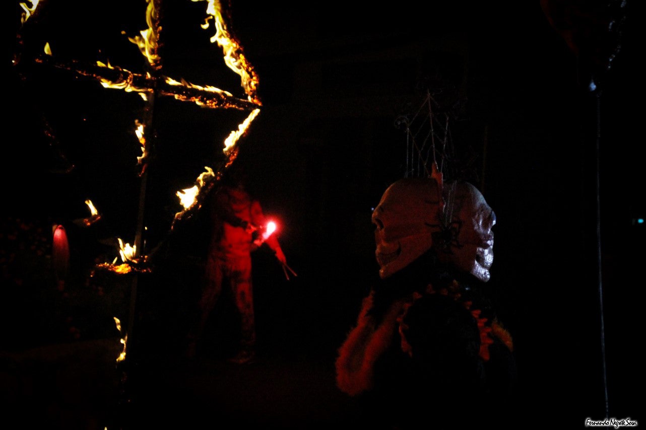 Imágenes del espectáculo de la Fuga de la Diabla celebrado en Valverde de Leganés (17-08-2019)