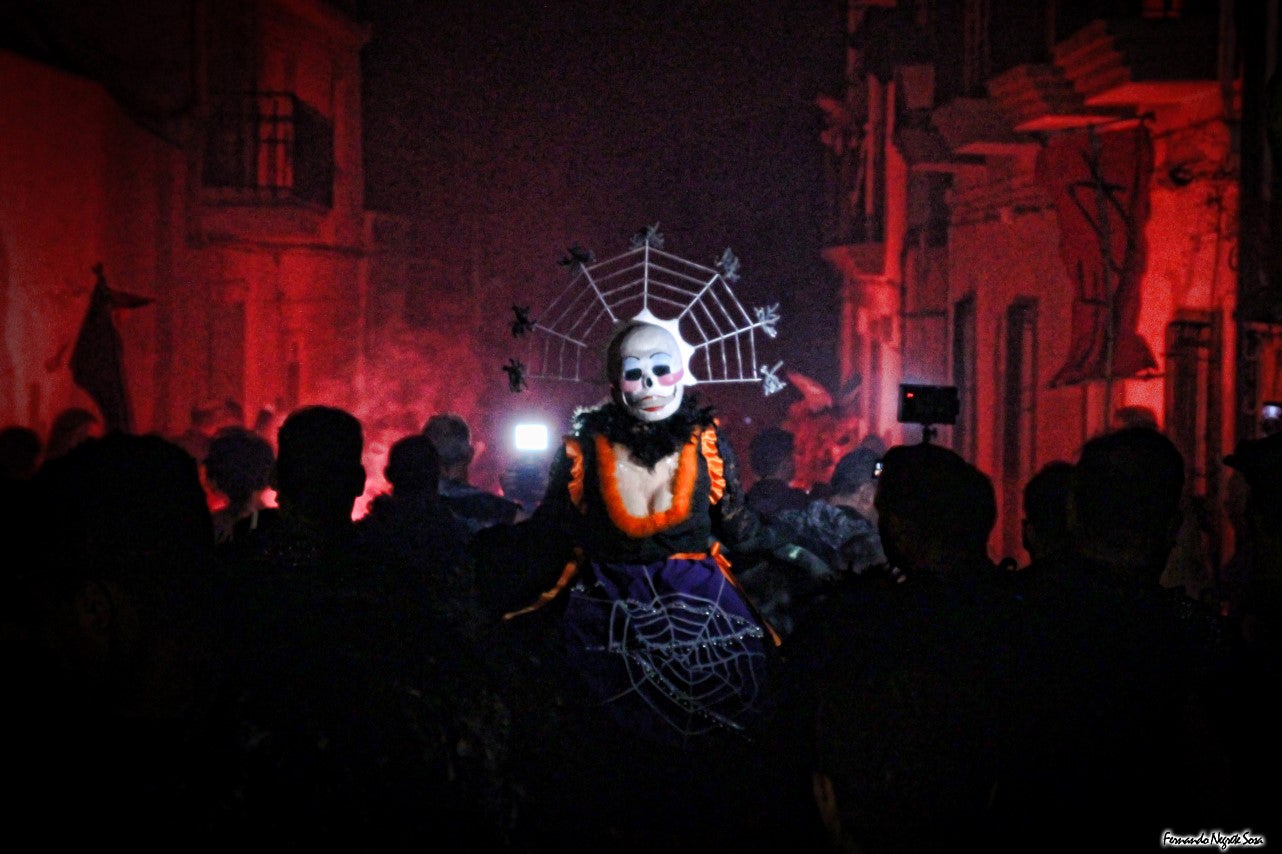 Imágenes del espectáculo de la Fuga de la Diabla celebrado en Valverde de Leganés (17-08-2019)