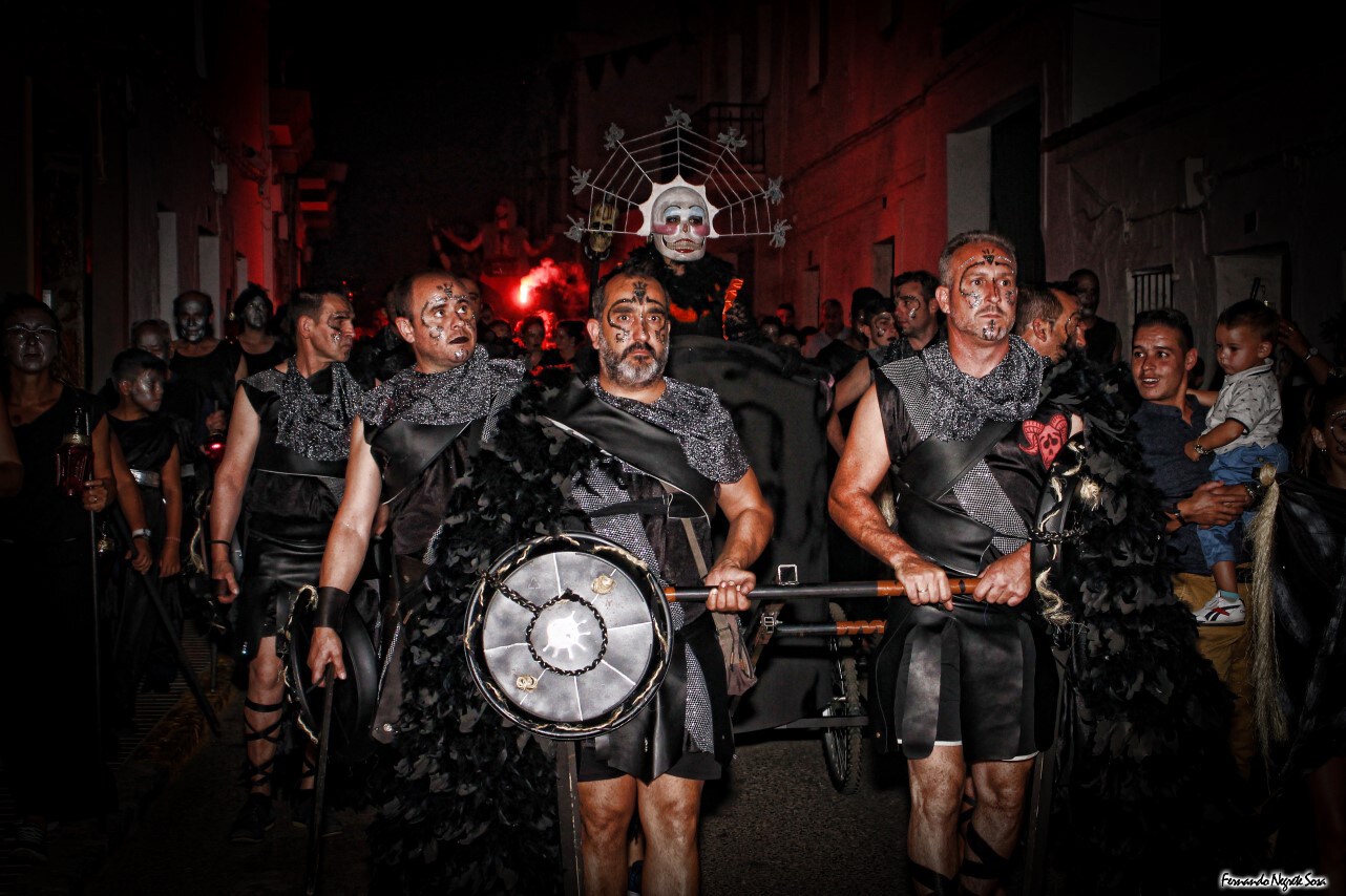 Imágenes del espectáculo de la Fuga de la Diabla celebrado en Valverde de Leganés (17-08-2019)