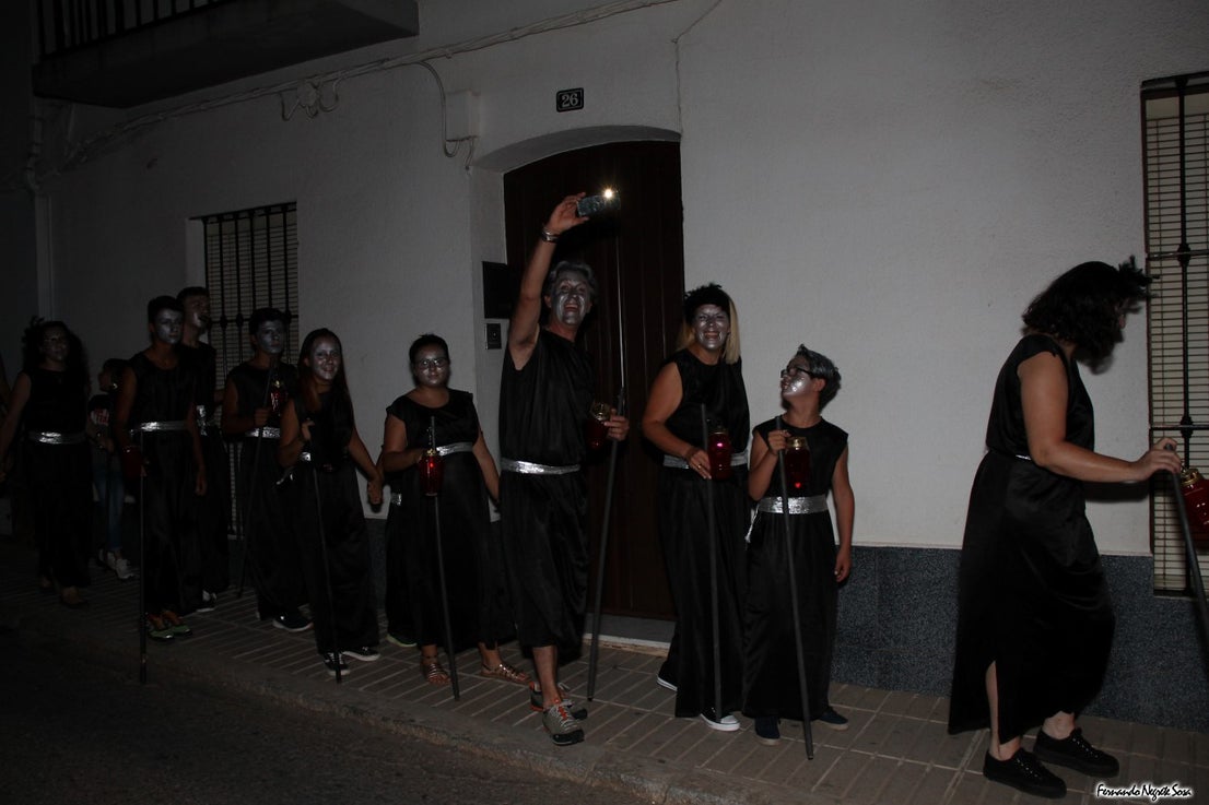 Imágenes del espectáculo de la Fuga de la Diabla celebrado en Valverde de Leganés (17-08-2019)