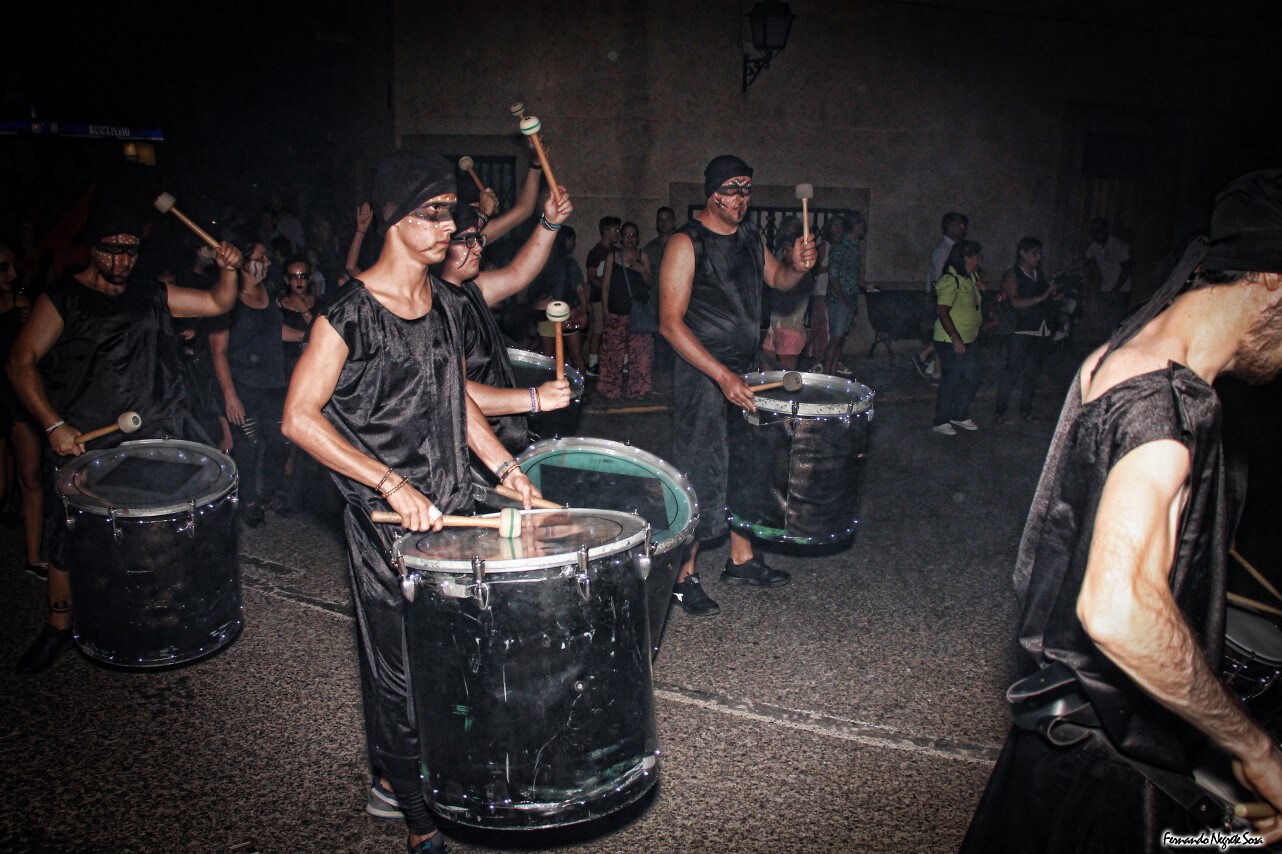 Imágenes del espectáculo de la Fuga de la Diabla celebrado en Valverde de Leganés (17-08-2019)