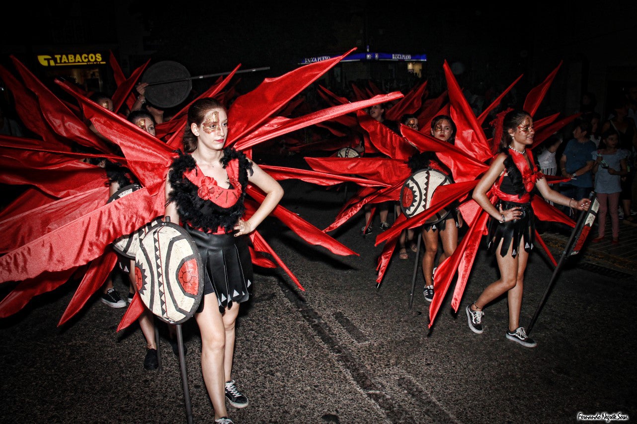 Imágenes del espectáculo de la Fuga de la Diabla celebrado en Valverde de Leganés (17-08-2019)