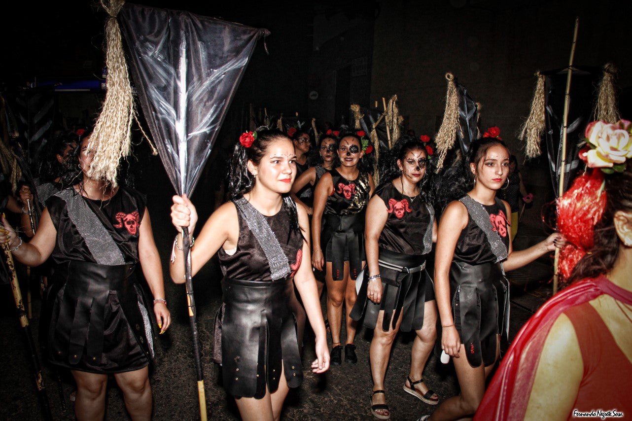 Imágenes del espectáculo de la Fuga de la Diabla celebrado en Valverde de Leganés (17-08-2019)