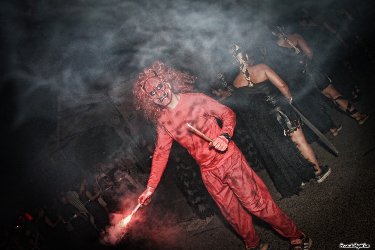 Imágenes del espectáculo de la Fuga de la Diabla celebrado en Valverde de Leganés (17-08-2019)