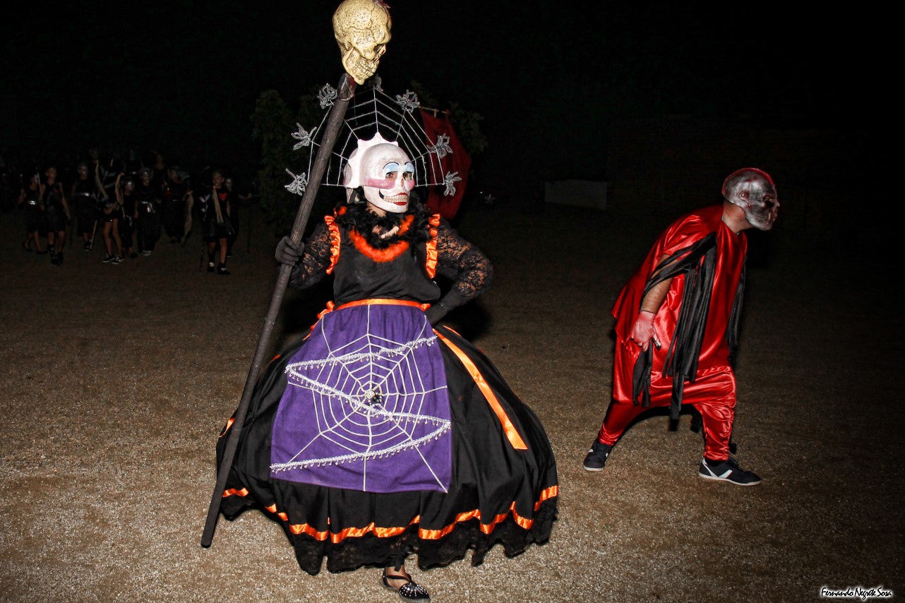 Imágenes del espectáculo de la Fuga de la Diabla celebrado en Valverde de Leganés (17-08-2019)