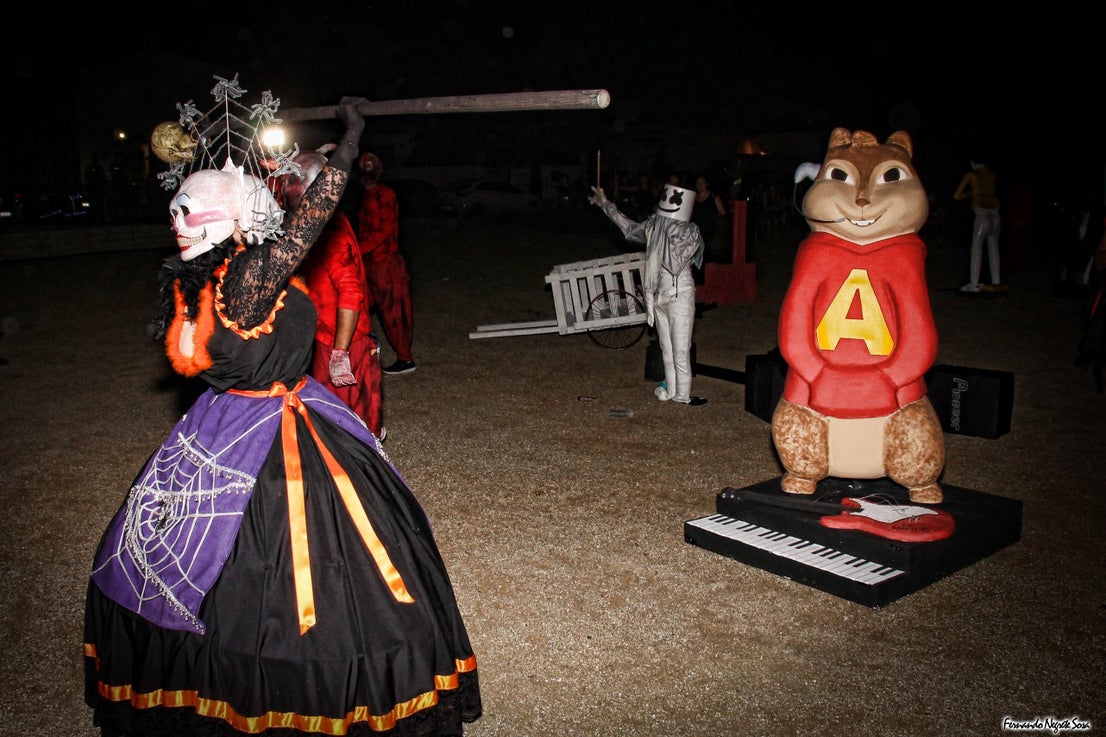 Imágenes del espectáculo de la Fuga de la Diabla celebrado en Valverde de Leganés (17-08-2019)