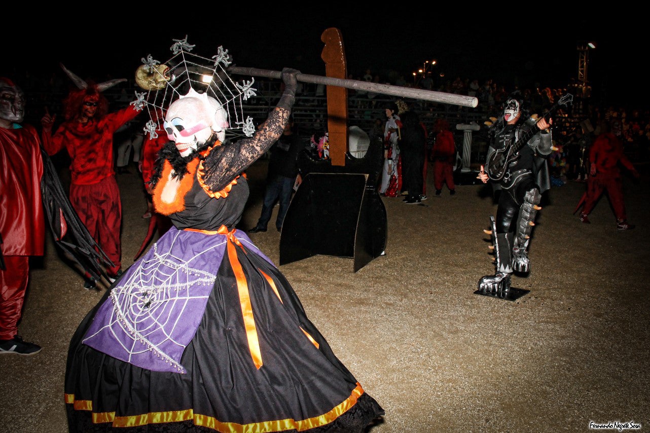 Imágenes del espectáculo de la Fuga de la Diabla celebrado en Valverde de Leganés (17-08-2019)