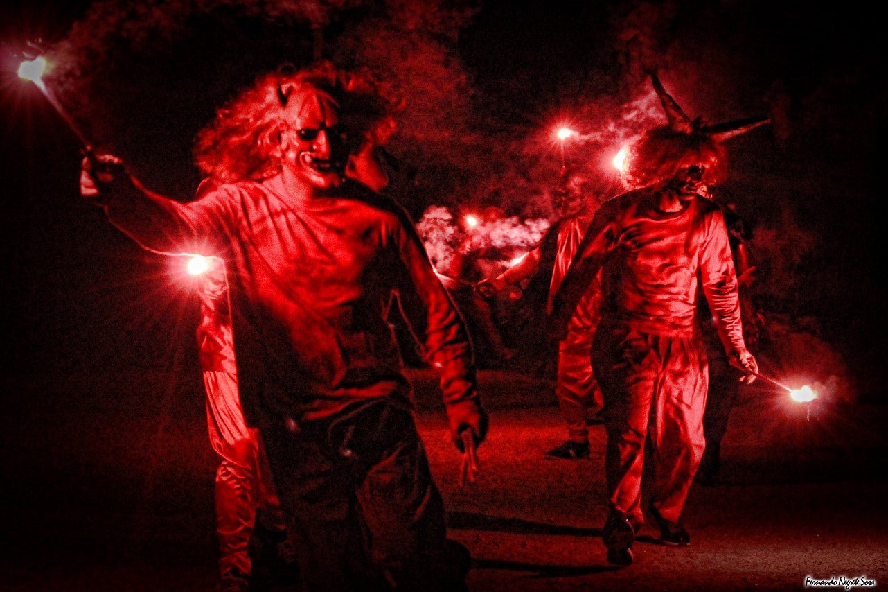 Imágenes del espectáculo de la Fuga de la Diabla celebrado en Valverde de Leganés (17-08-2019)