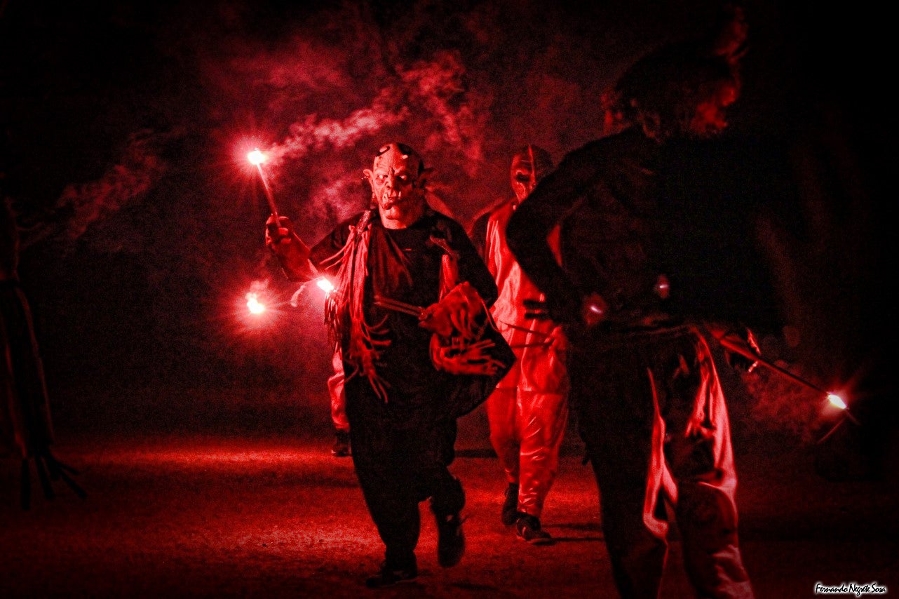 Imágenes del espectáculo de la Fuga de la Diabla celebrado en Valverde de Leganés (17-08-2019)