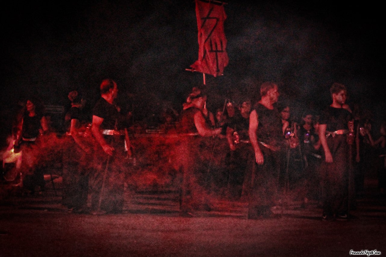 Imágenes del espectáculo de la Fuga de la Diabla celebrado en Valverde de Leganés (17-08-2019)
