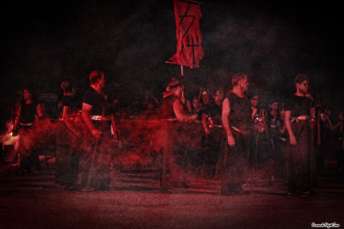 Imágenes del espectáculo de la Fuga de la Diabla celebrado en Valverde de Leganés (17-08-2019)