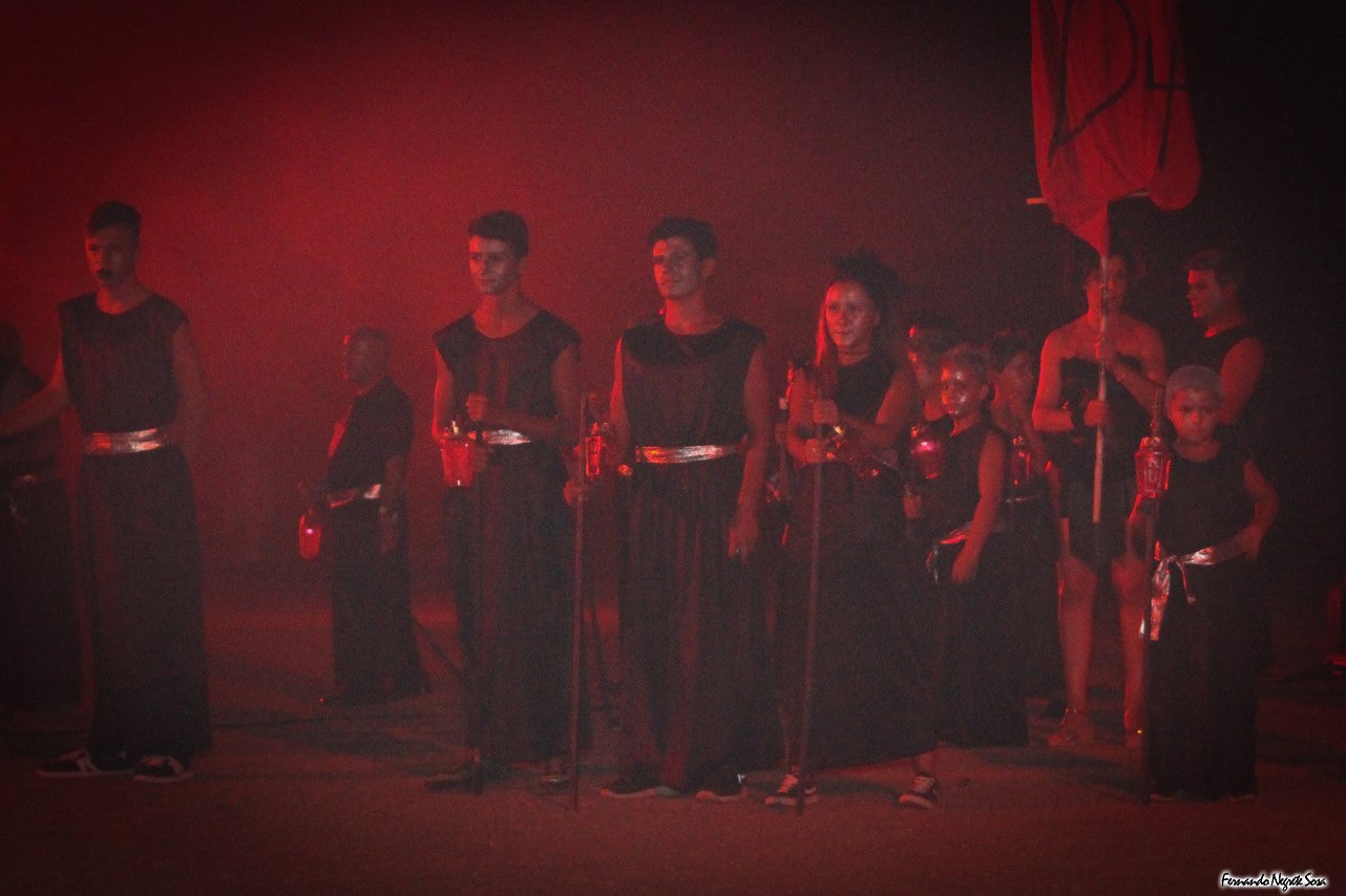 Imágenes del espectáculo de la Fuga de la Diabla celebrado en Valverde de Leganés (17-08-2019)