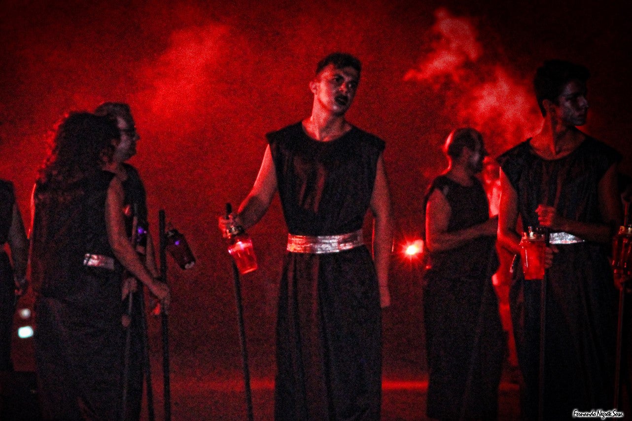 Imágenes del espectáculo de la Fuga de la Diabla celebrado en Valverde de Leganés (17-08-2019)