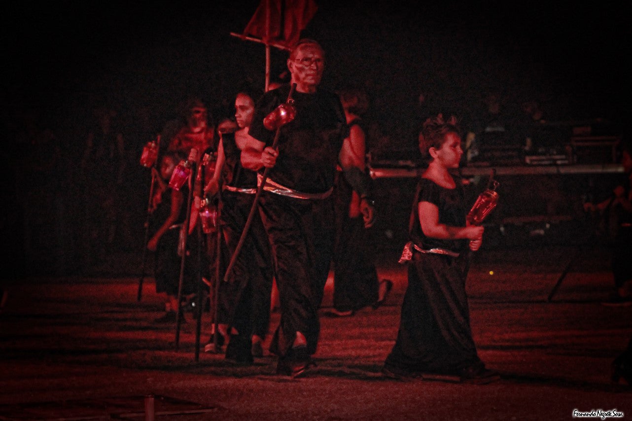 Imágenes del espectáculo de la Fuga de la Diabla celebrado en Valverde de Leganés (17-08-2019)