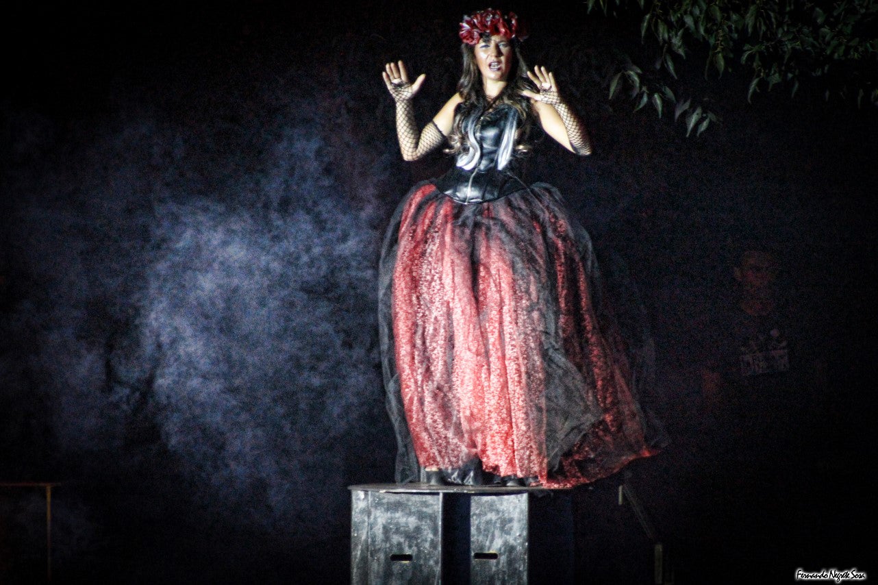 Imágenes del espectáculo de la Fuga de la Diabla celebrado en Valverde de Leganés (17-08-2019)
