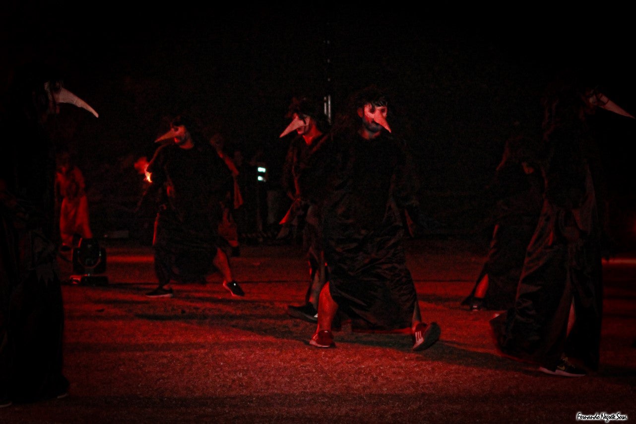 Imágenes del espectáculo de la Fuga de la Diabla celebrado en Valverde de Leganés (17-08-2019)