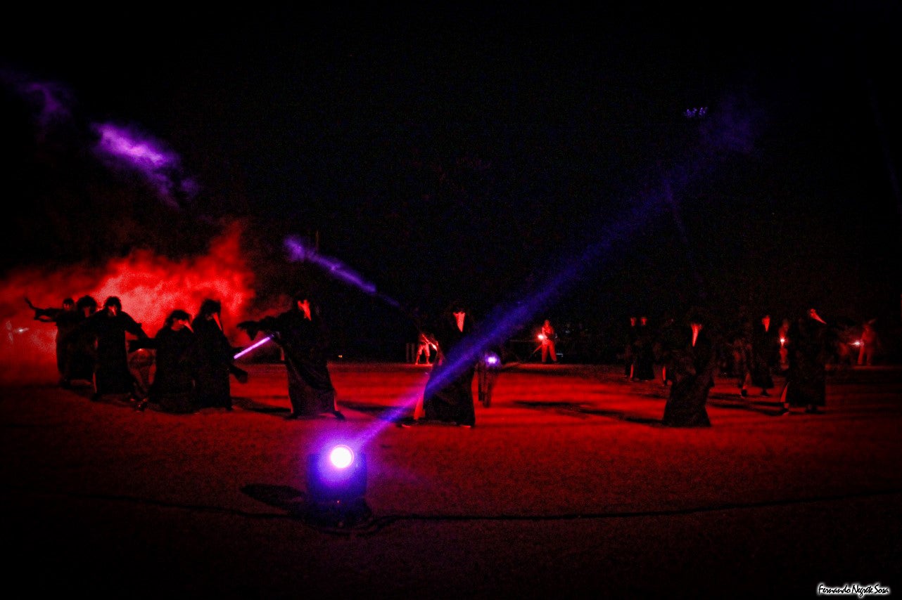 Imágenes del espectáculo de la Fuga de la Diabla celebrado en Valverde de Leganés (17-08-2019)