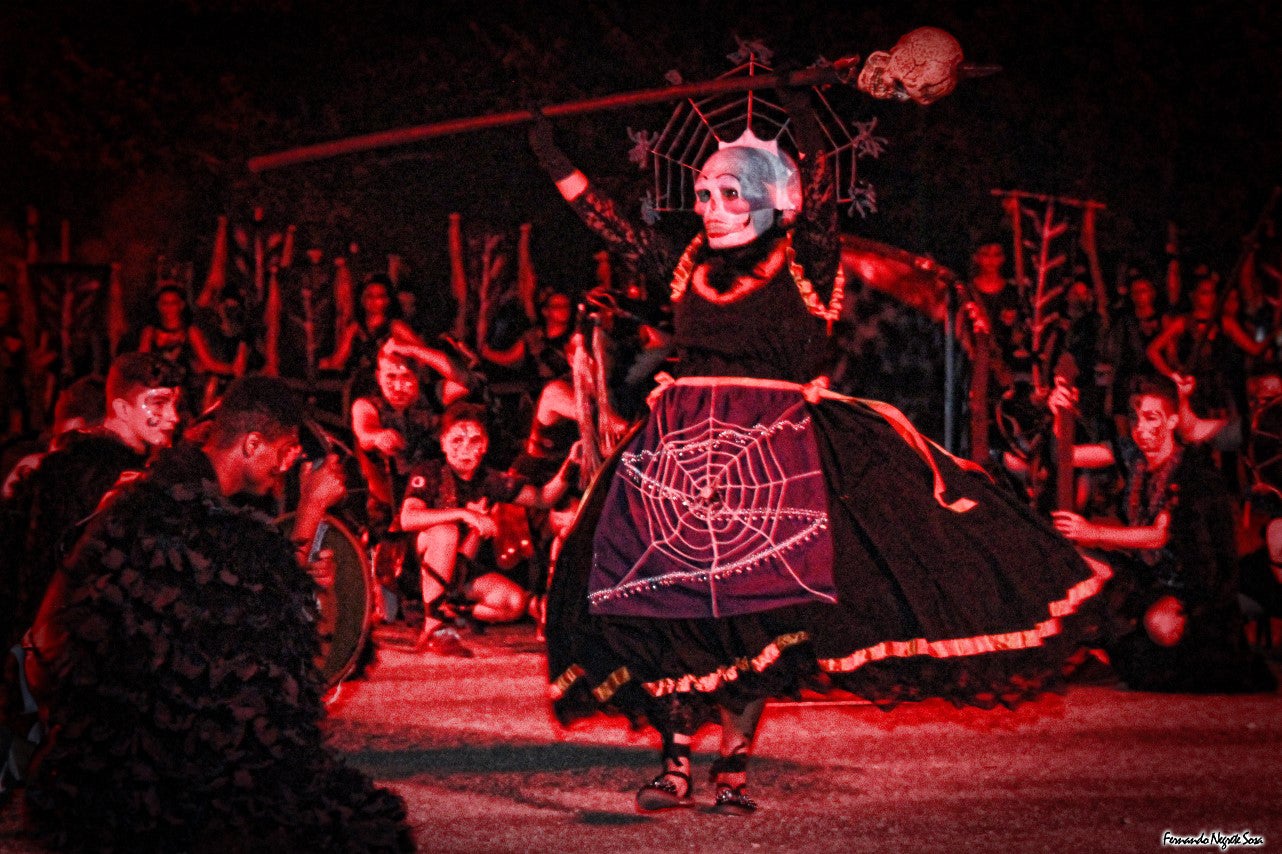 Imágenes del espectáculo de la Fuga de la Diabla celebrado en Valverde de Leganés (17-08-2019)