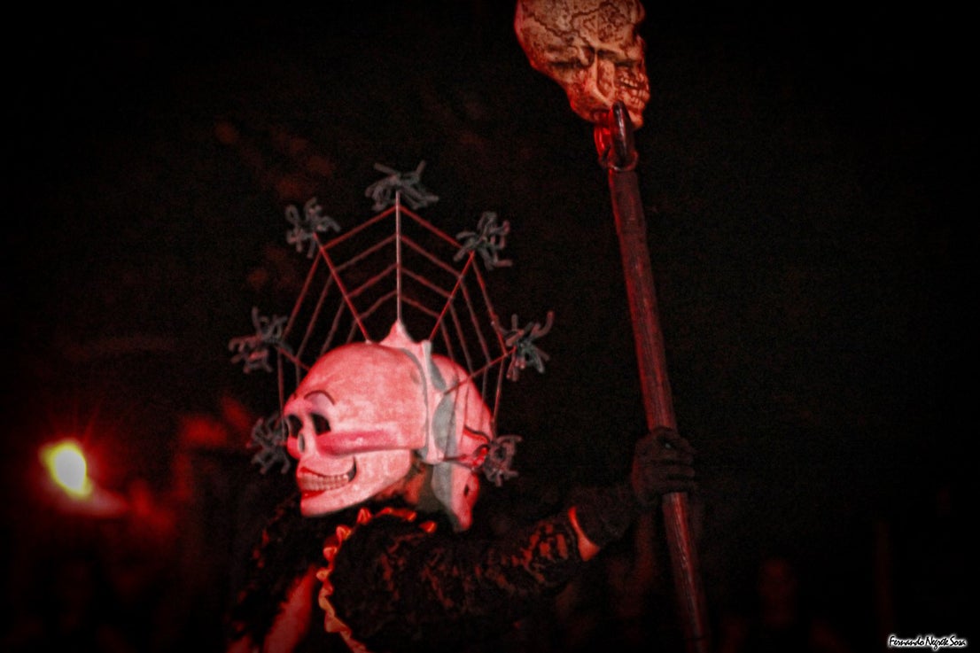 Imágenes del espectáculo de la Fuga de la Diabla celebrado en Valverde de Leganés (17-08-2019)