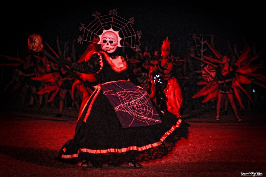 Imágenes del espectáculo de la Fuga de la Diabla celebrado en Valverde de Leganés (17-08-2019)