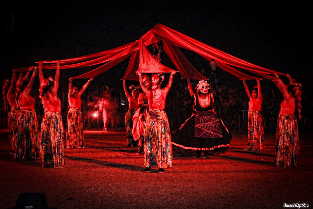 Imágenes del espectáculo de la Fuga de la Diabla celebrado en Valverde de Leganés (17-08-2019)