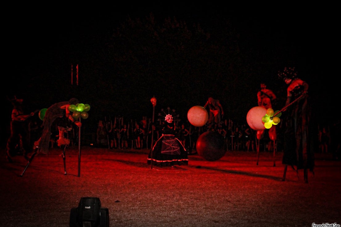 Imágenes del espectáculo de la Fuga de la Diabla celebrado en Valverde de Leganés (17-08-2019)