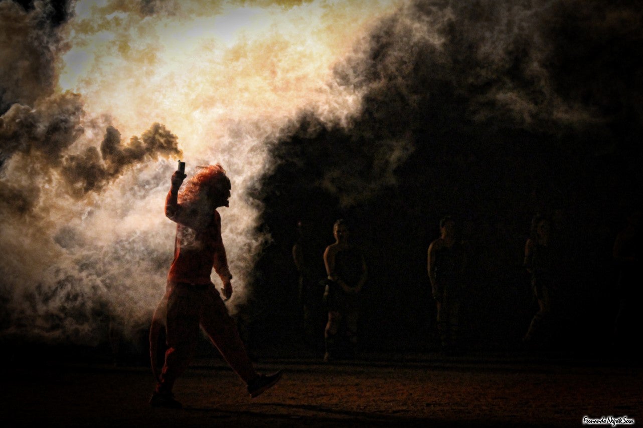 Imágenes del espectáculo de la Fuga de la Diabla celebrado en Valverde de Leganés (17-08-2019)