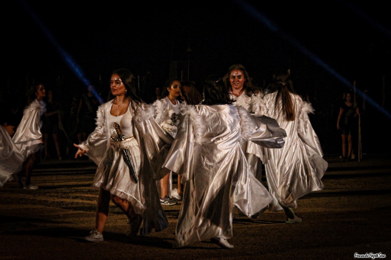 Imágenes del espectáculo de la Fuga de la Diabla celebrado en Valverde de Leganés (17-08-2019)