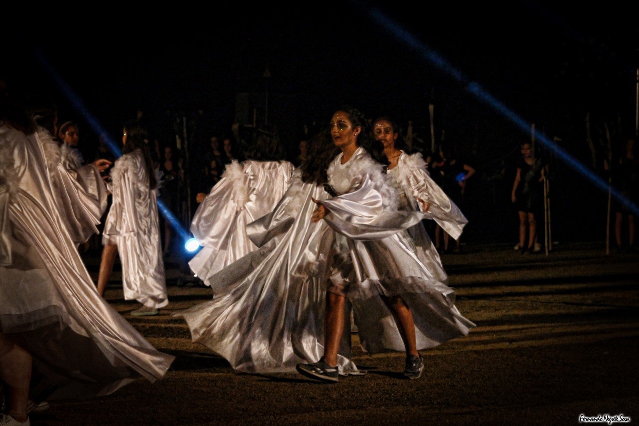 Imágenes del espectáculo de la Fuga de la Diabla celebrado en Valverde de Leganés (17-08-2019)