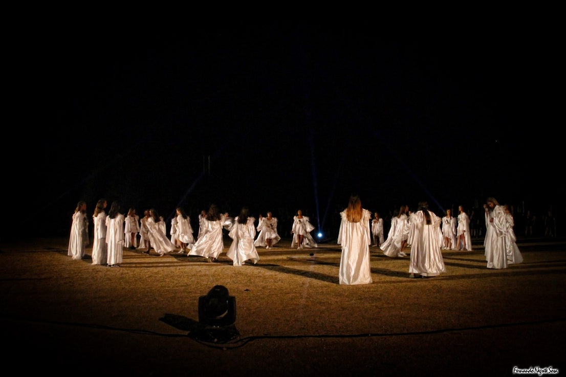 Imágenes del espectáculo de la Fuga de la Diabla celebrado en Valverde de Leganés (17-08-2019)