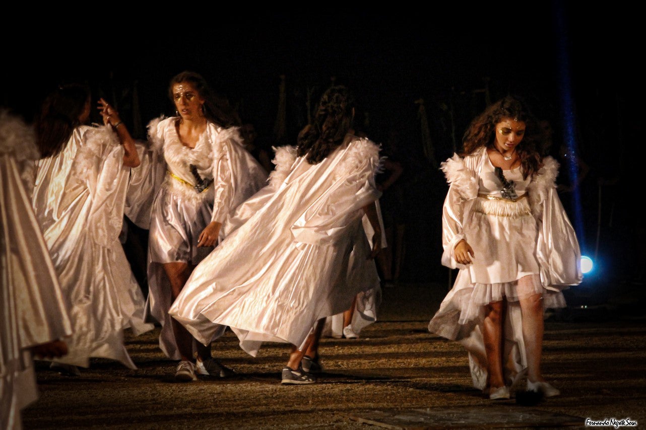 Imágenes del espectáculo de la Fuga de la Diabla celebrado en Valverde de Leganés (17-08-2019)