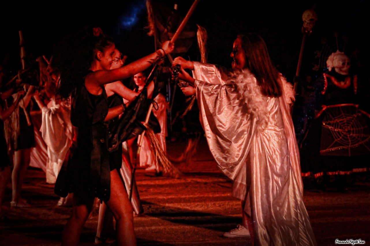 Imágenes del espectáculo de la Fuga de la Diabla celebrado en Valverde de Leganés (17-08-2019)
