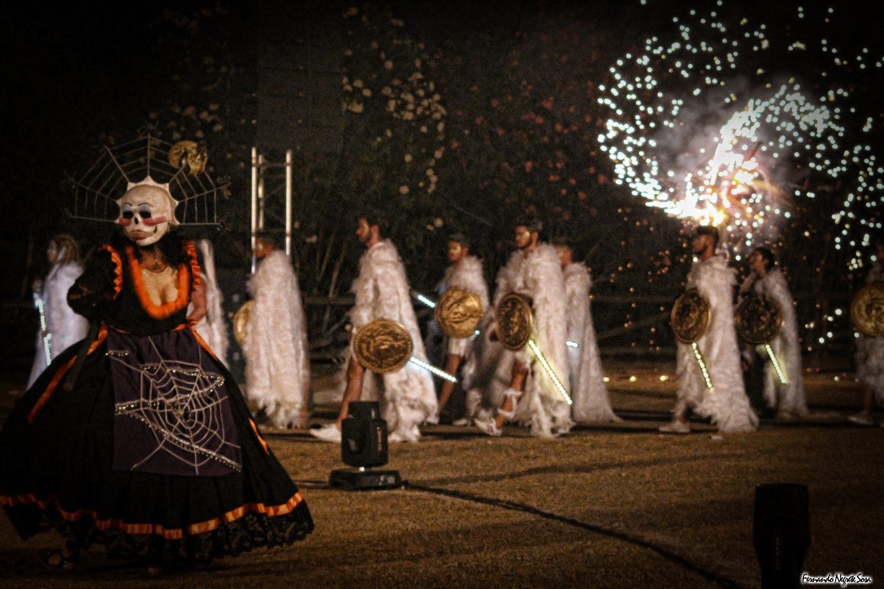 Imágenes del espectáculo de la Fuga de la Diabla celebrado en Valverde de Leganés (17-08-2019)
