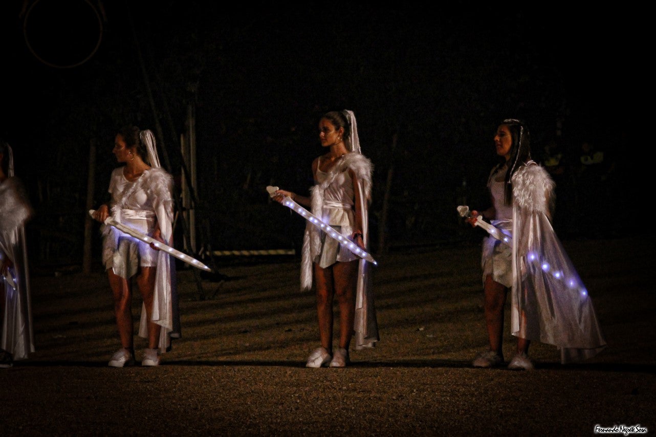 Imágenes del espectáculo de la Fuga de la Diabla celebrado en Valverde de Leganés (17-08-2019)