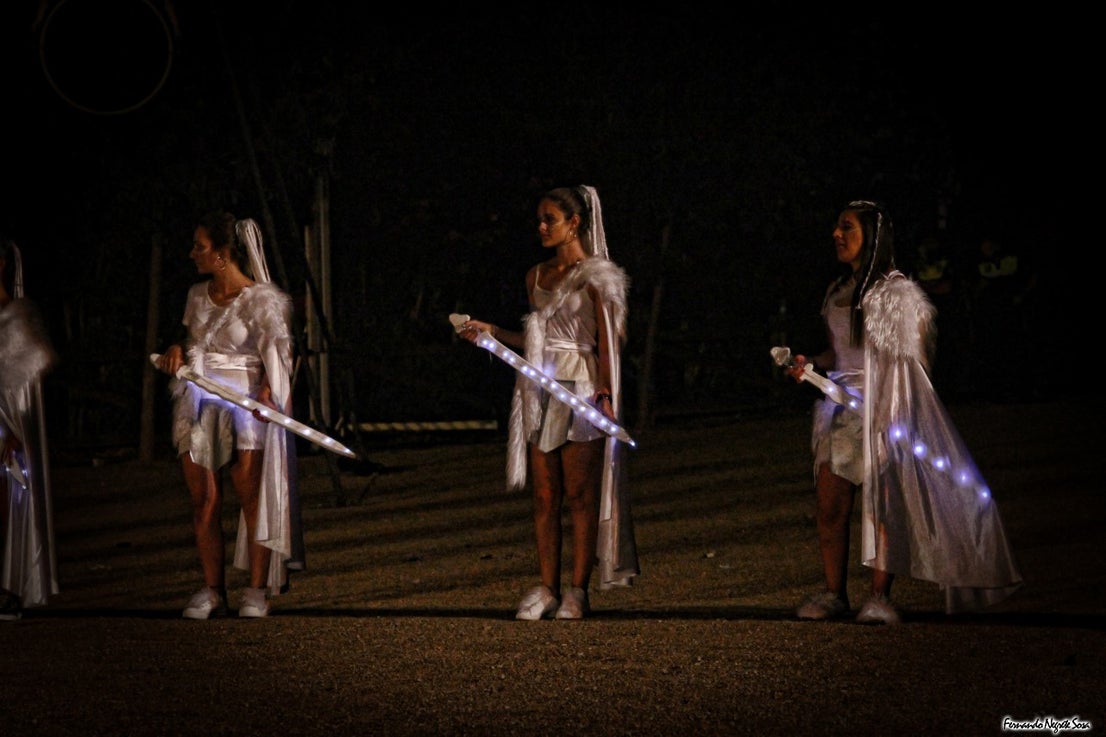 Imágenes del espectáculo de la Fuga de la Diabla celebrado en Valverde de Leganés (17-08-2019)