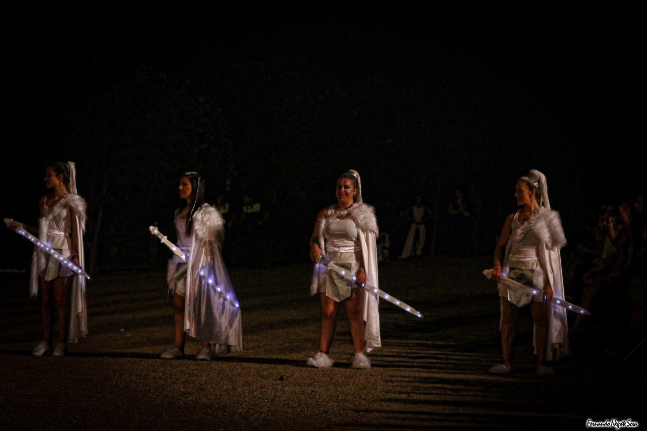 Imágenes del espectáculo de la Fuga de la Diabla celebrado en Valverde de Leganés (17-08-2019)