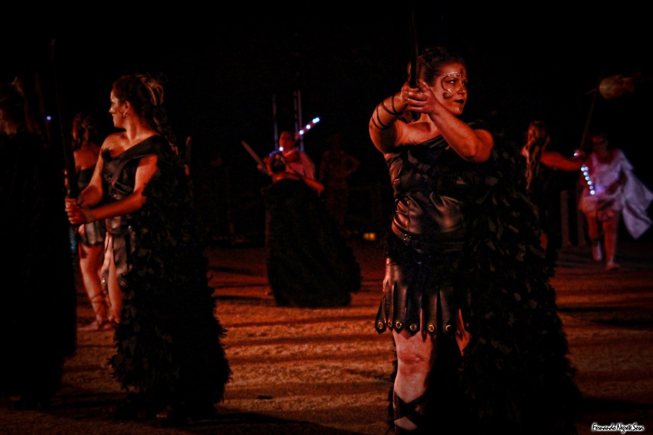 Imágenes del espectáculo de la Fuga de la Diabla celebrado en Valverde de Leganés (17-08-2019)