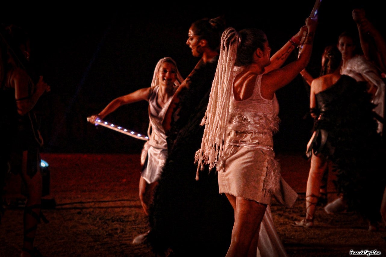 Imágenes del espectáculo de la Fuga de la Diabla celebrado en Valverde de Leganés (17-08-2019)