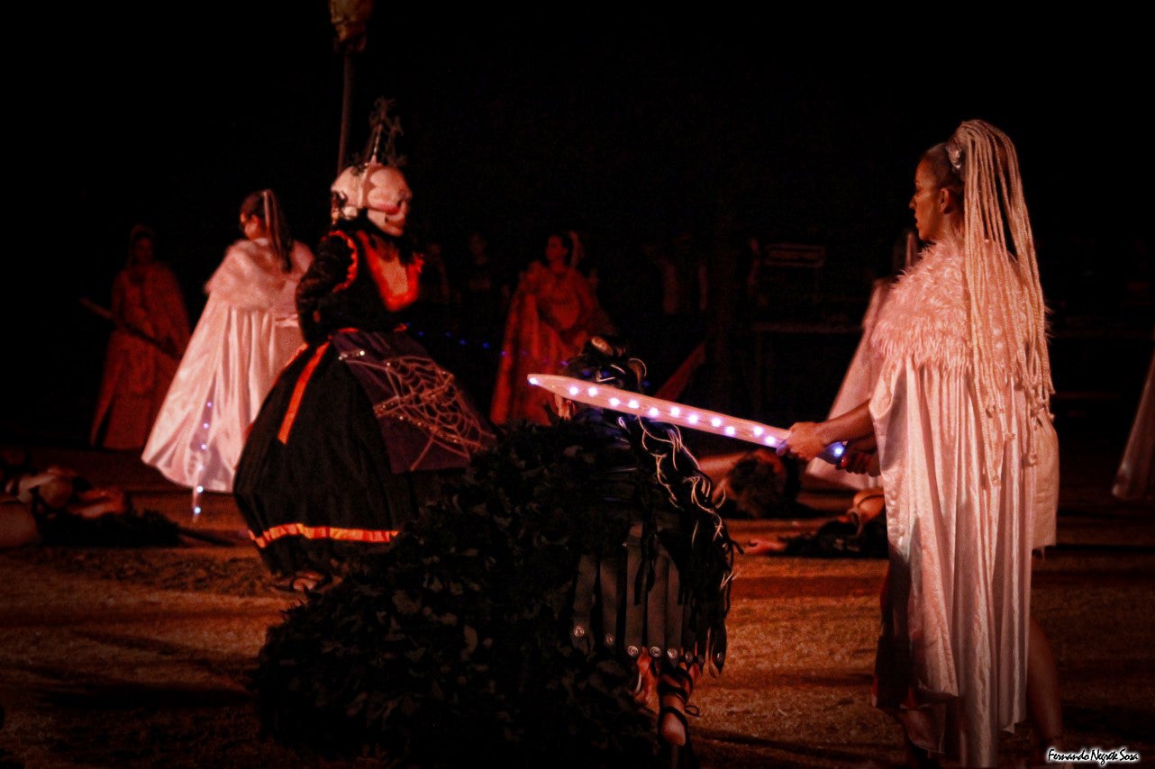 Imágenes del espectáculo de la Fuga de la Diabla celebrado en Valverde de Leganés (17-08-2019)
