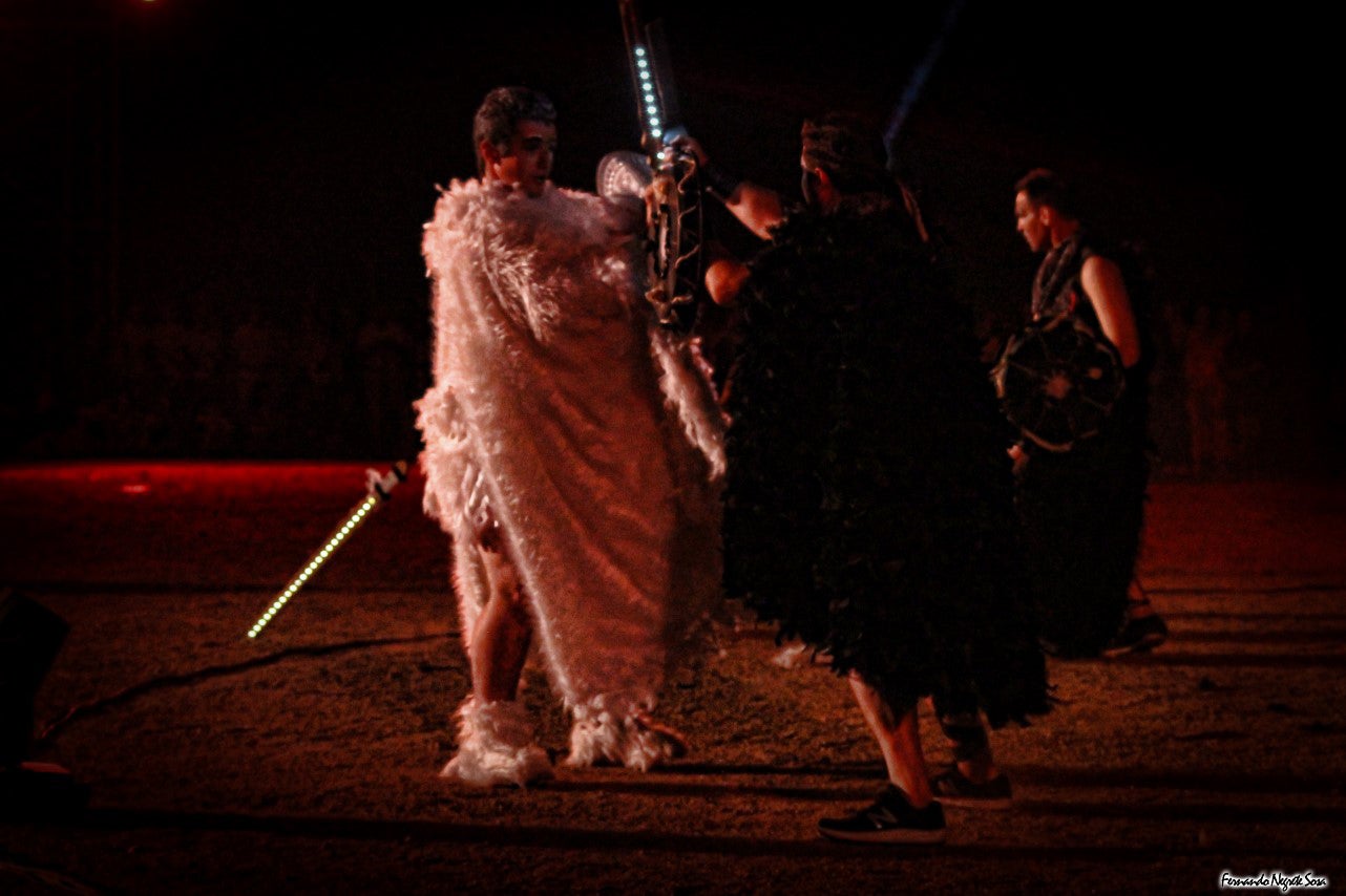 Imágenes del espectáculo de la Fuga de la Diabla celebrado en Valverde de Leganés (17-08-2019)