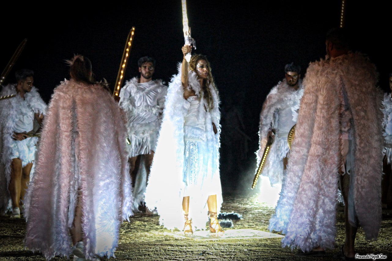 Imágenes del espectáculo de la Fuga de la Diabla celebrado en Valverde de Leganés (17-08-2019)