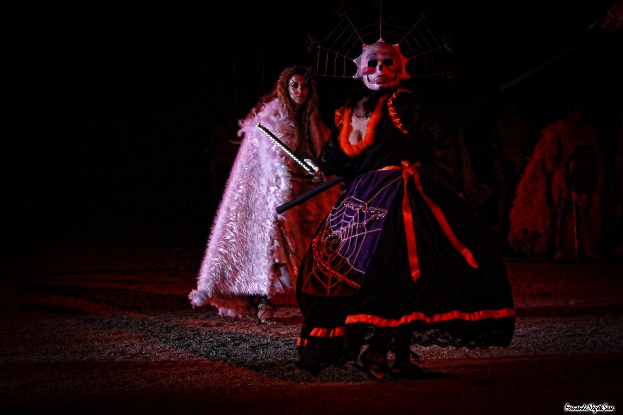 Imágenes del espectáculo de la Fuga de la Diabla celebrado en Valverde de Leganés (17-08-2019)