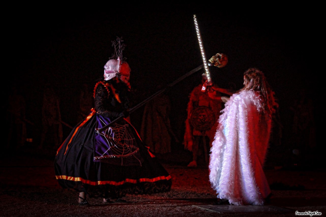 Imágenes del espectáculo de la Fuga de la Diabla celebrado en Valverde de Leganés (17-08-2019)