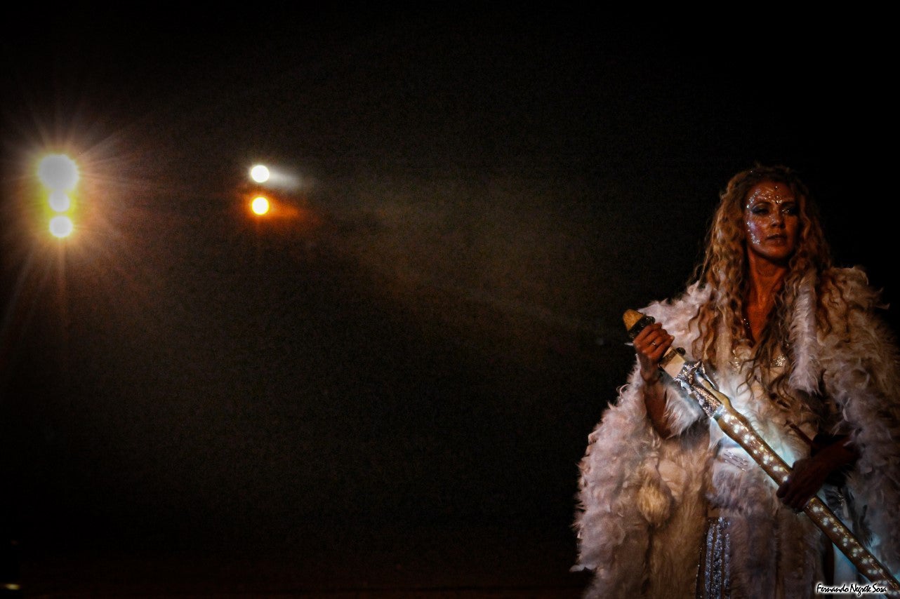 Imágenes del espectáculo de la Fuga de la Diabla celebrado en Valverde de Leganés (17-08-2019)