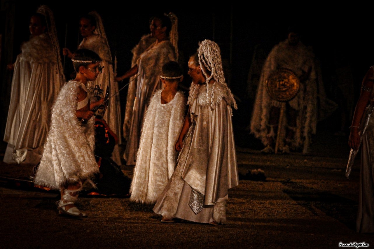 Imágenes del espectáculo de la Fuga de la Diabla celebrado en Valverde de Leganés (17-08-2019)