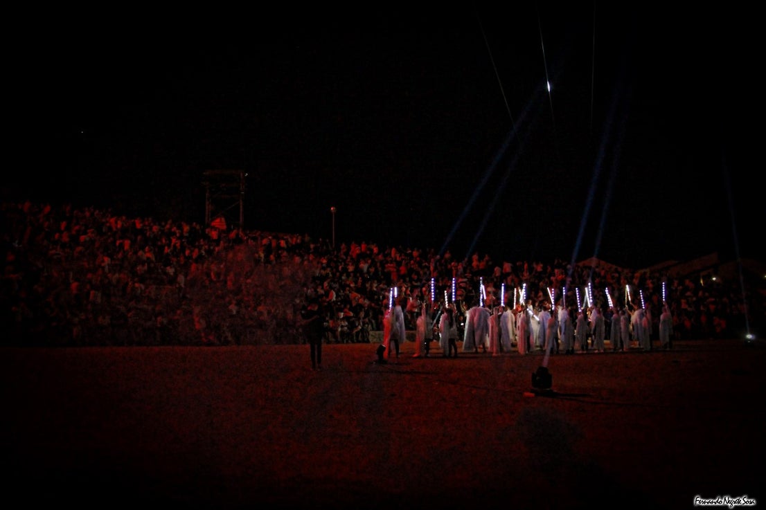 Imágenes del espectáculo de la Fuga de la Diabla celebrado en Valverde de Leganés (17-08-2019)