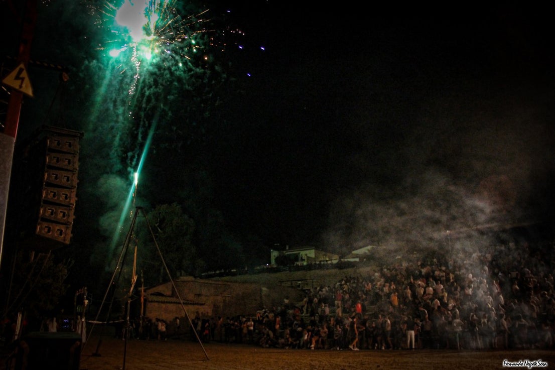 Imágenes del espectáculo de la Fuga de la Diabla celebrado en Valverde de Leganés (17-08-2019)