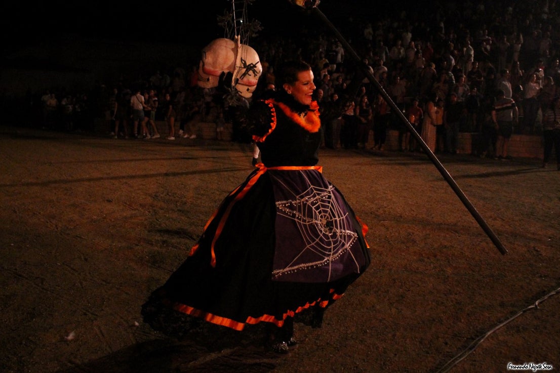 Imágenes del espectáculo de la Fuga de la Diabla celebrado en Valverde de Leganés (17-08-2019)