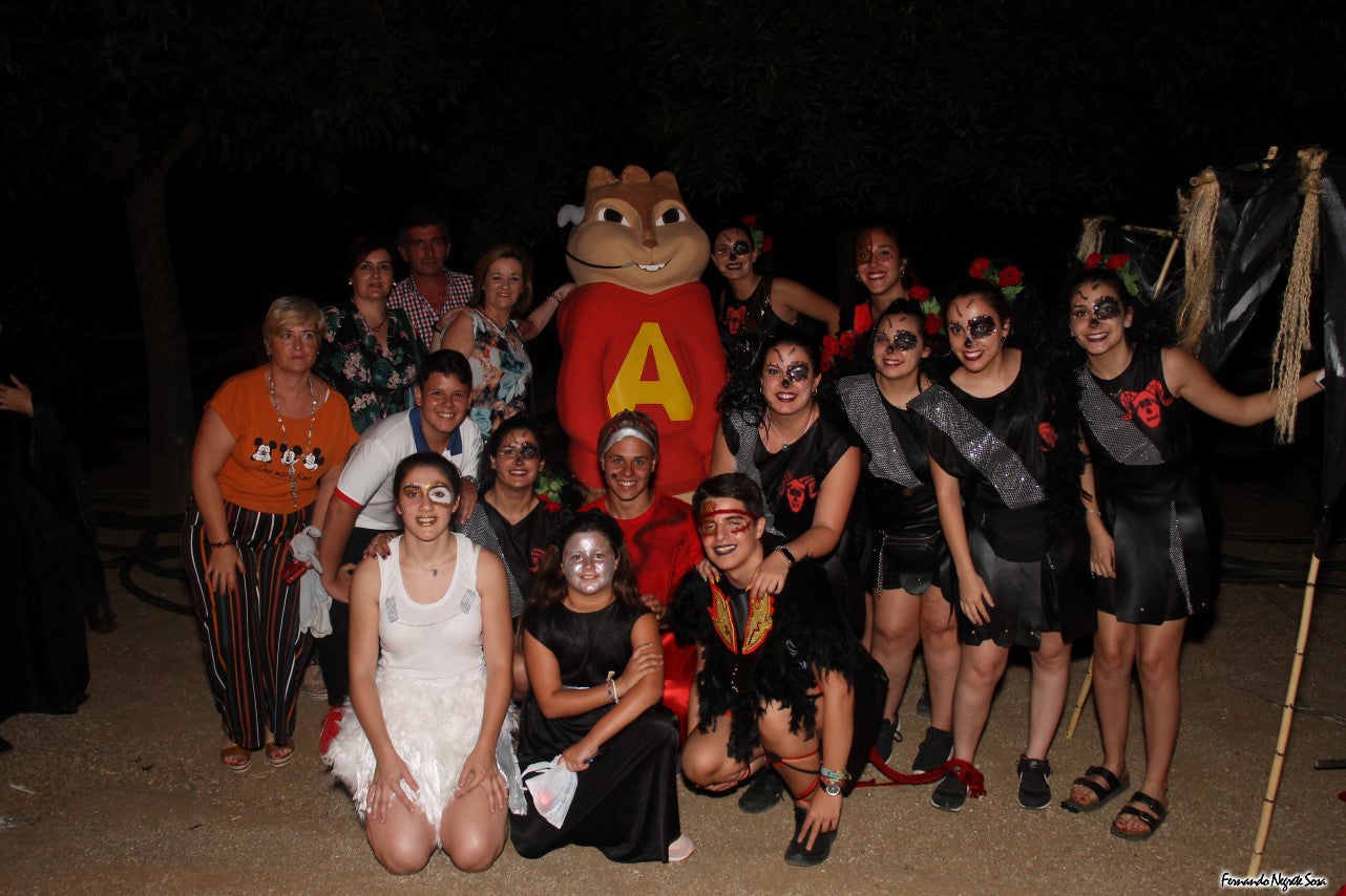 Imágenes del espectáculo de la Fuga de la Diabla celebrado en Valverde de Leganés (17-08-2019)