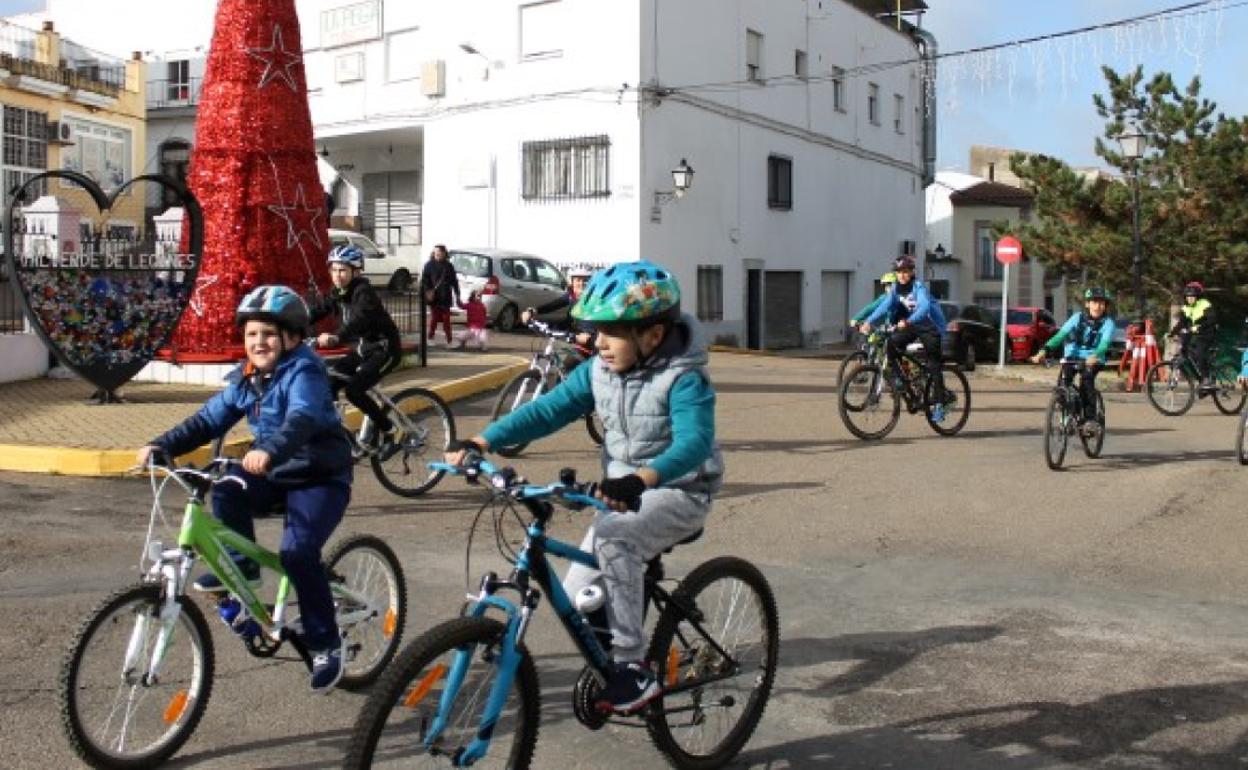 Paseo navideño en biciclieta